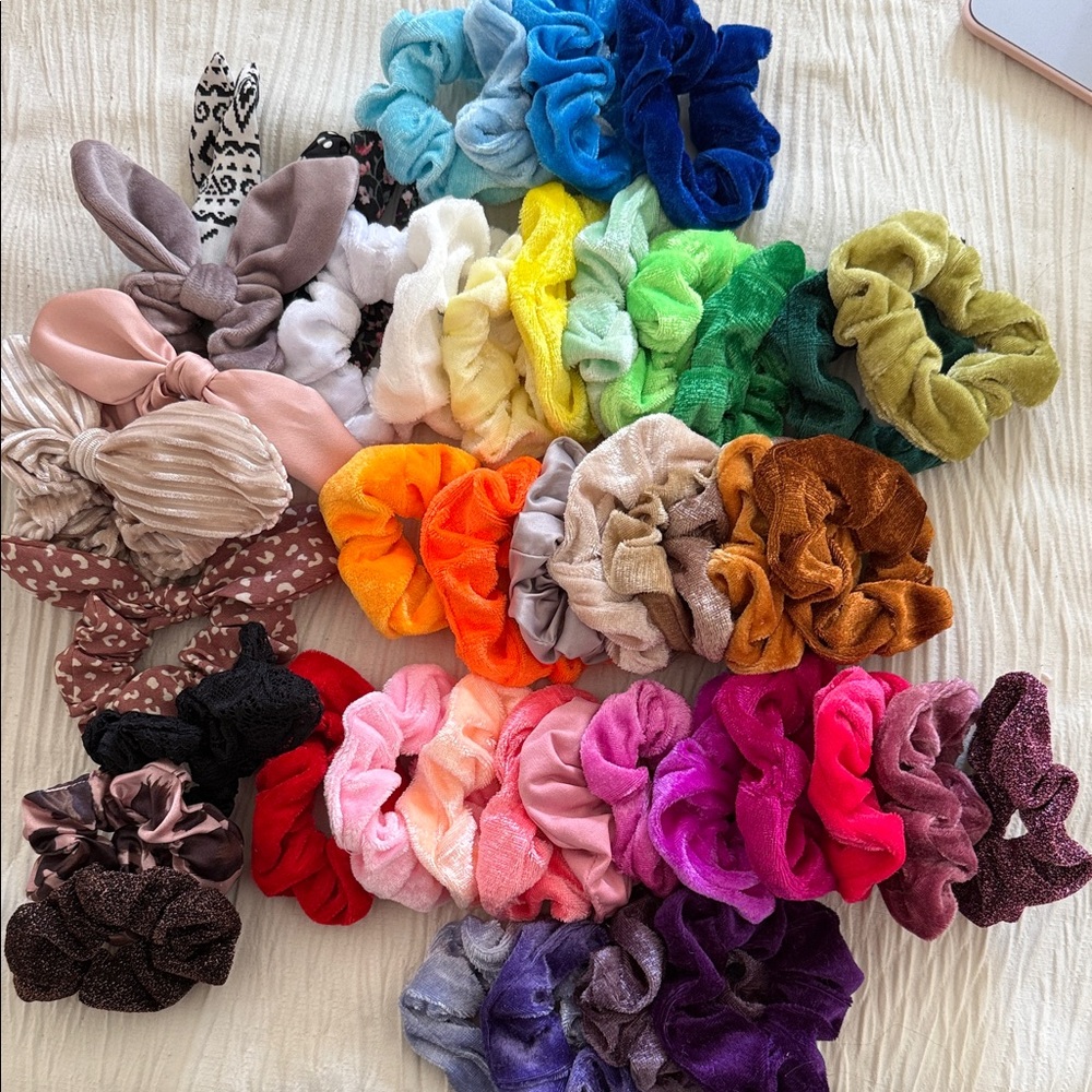 Colorful Hair Scrunchies Set